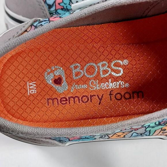 Bobs from Skechers MARLEY Woof Posse Women’s Size 6 Gray Multi Lace Up Sneaker - Picture 7 of 10